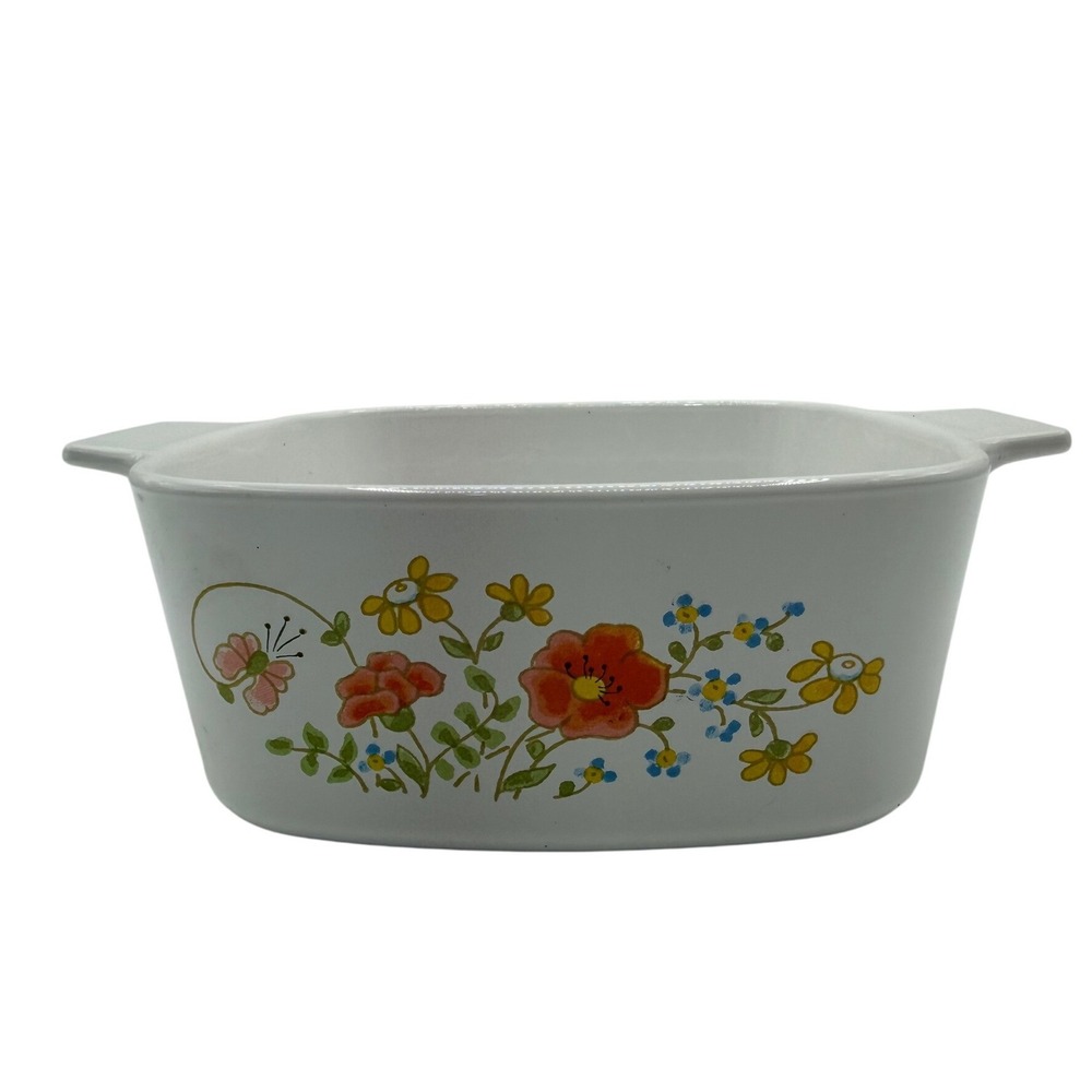 Vintage Corning Ware A-1 1/2-B Wildflower 1.5 Quart Baking Dish No Lid Bakewear